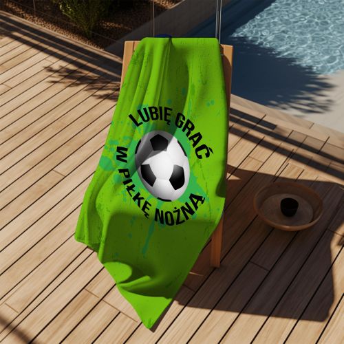 Ręcznik Lubię Grać w Piłkę Nożną