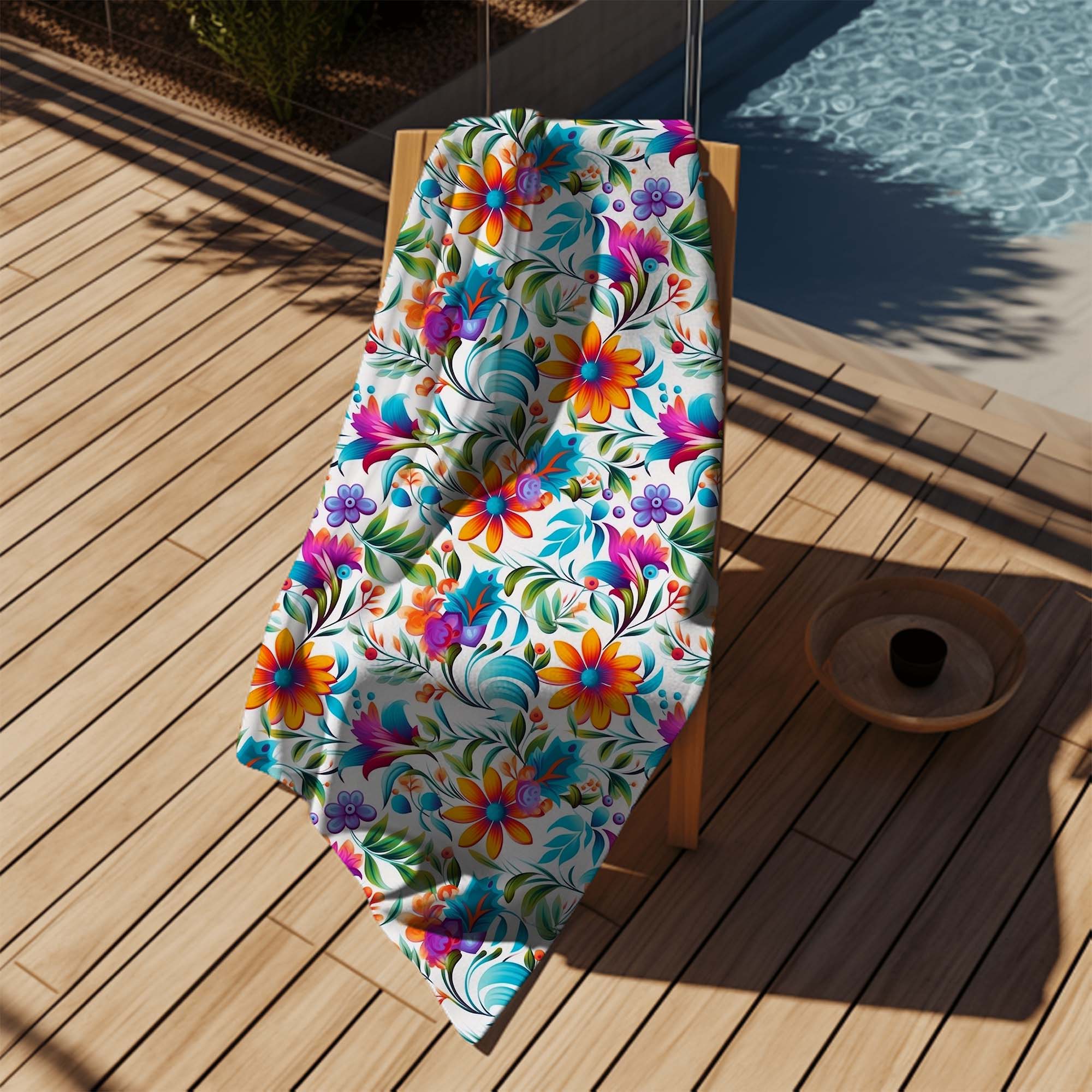 Ręcznik Colorful Floral Pattern