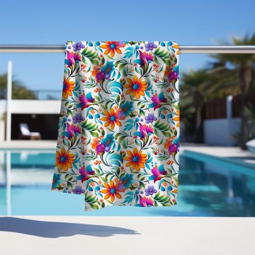 Ręcznik Colorful Floral Pattern