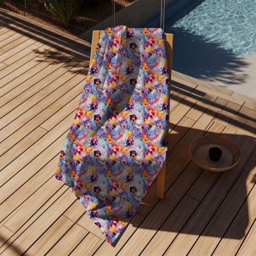 Ręcznik Colorful Flowers Pattern