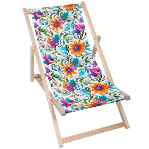 Leżak klasyczny Colorful Floral Pattern