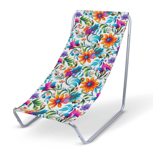 Leżak metalowy Colorful Floral Pattern