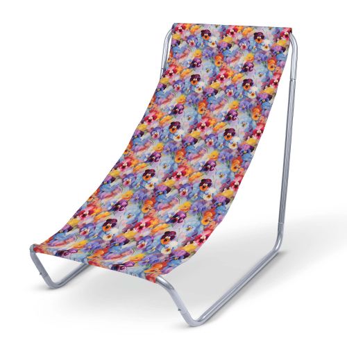 Leżak metalowy Colorful Flowers Pattern