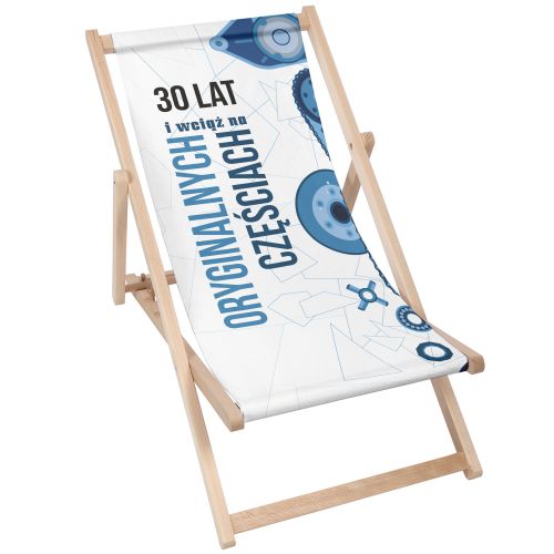 Leżak klasyczny Tyle lat na oryginalnych częściach PERSONALIZACJA