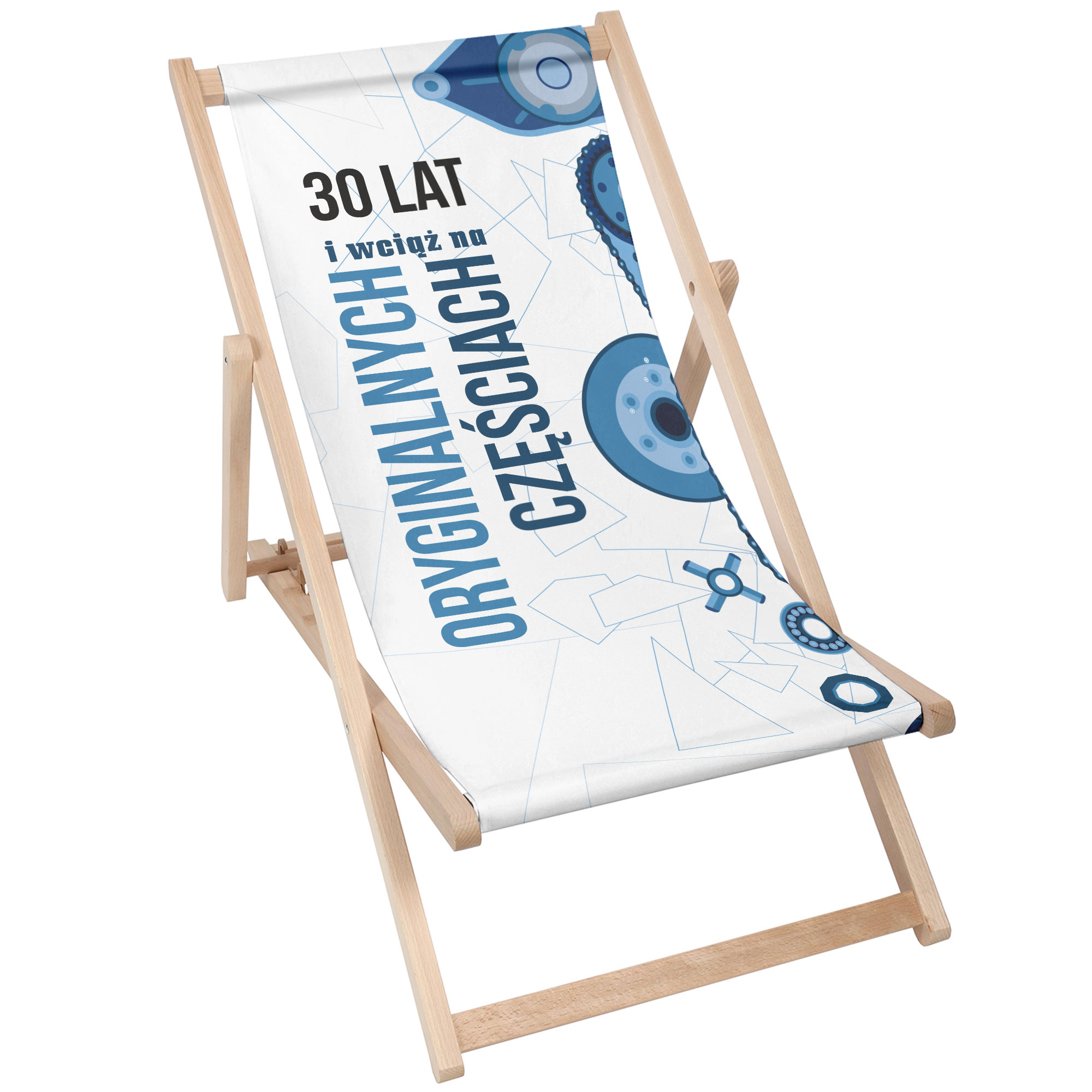 Leżak klasyczny Tyle lat na oryginalnych częściach PERSONALIZACJA