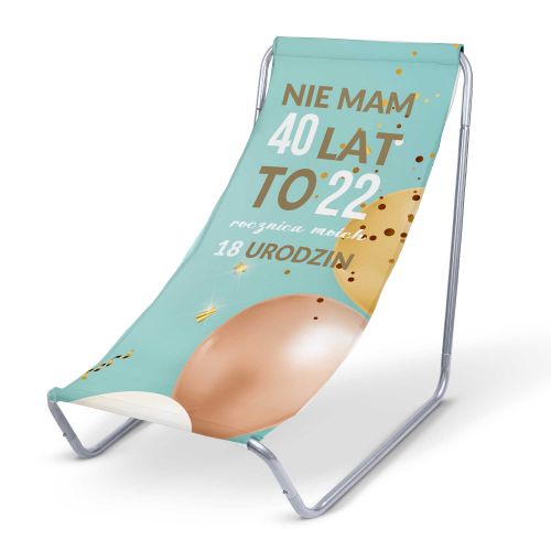 Leżak metalowy Rocznica 18-tych Urodzin PERSONALIZACJA