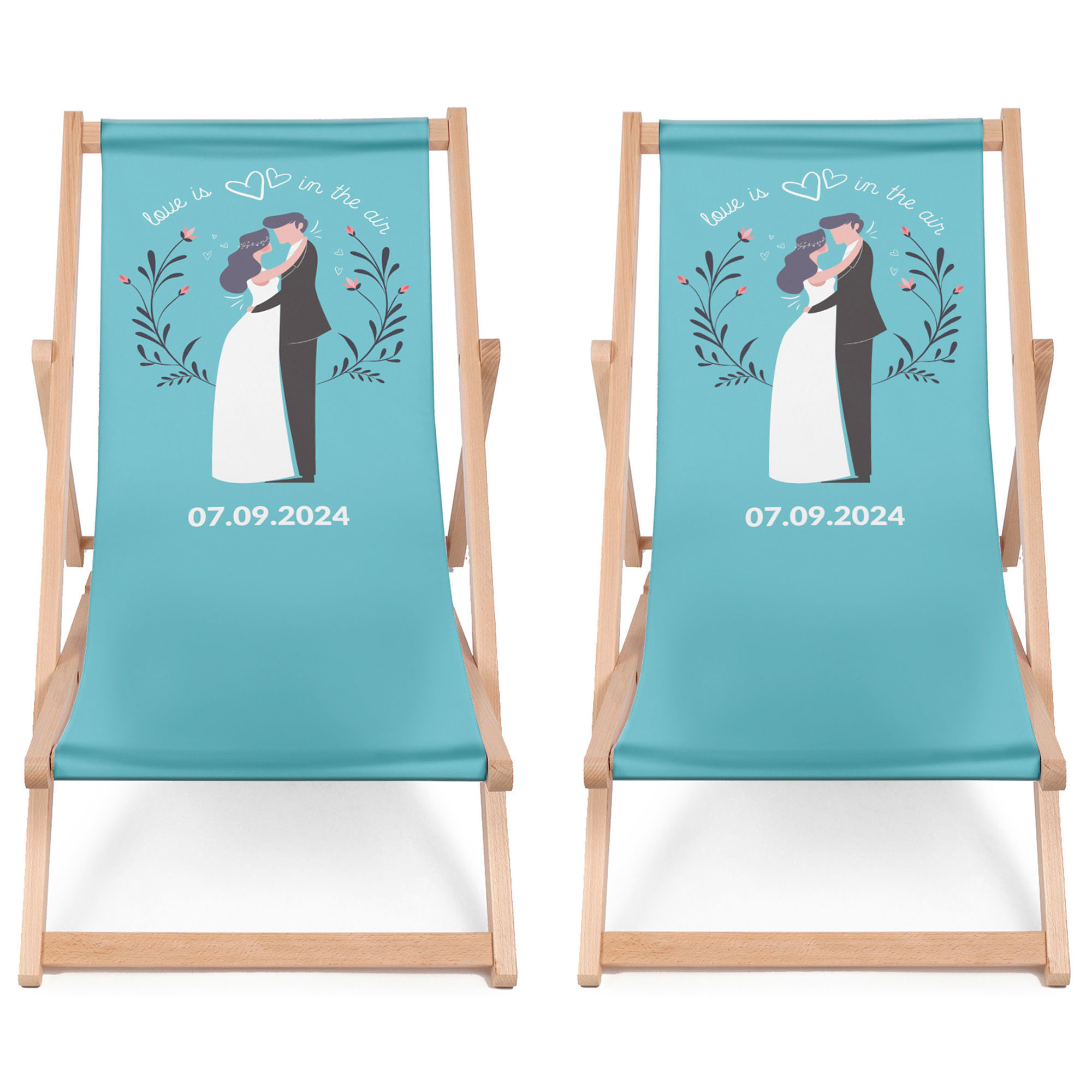 Komplet Leżaków Love is in the Air PERSONALIZACJA