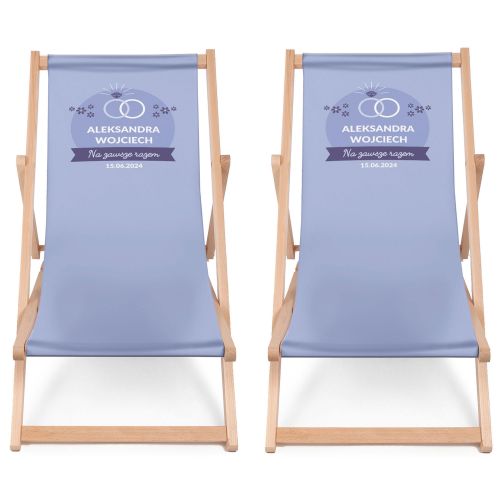 Komplet Leżaków Na zawsze Razem PERSONALIZACJA