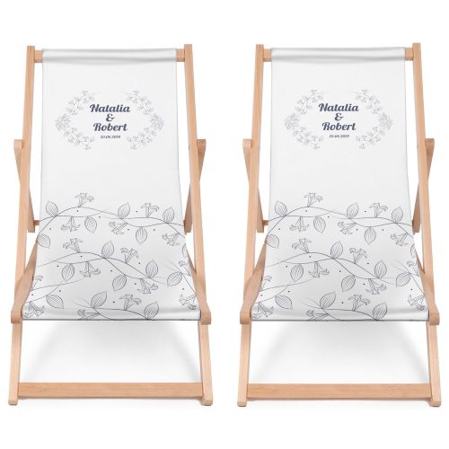 Komplet Leżaków Państwo Młodzi PERSONALIZACJA