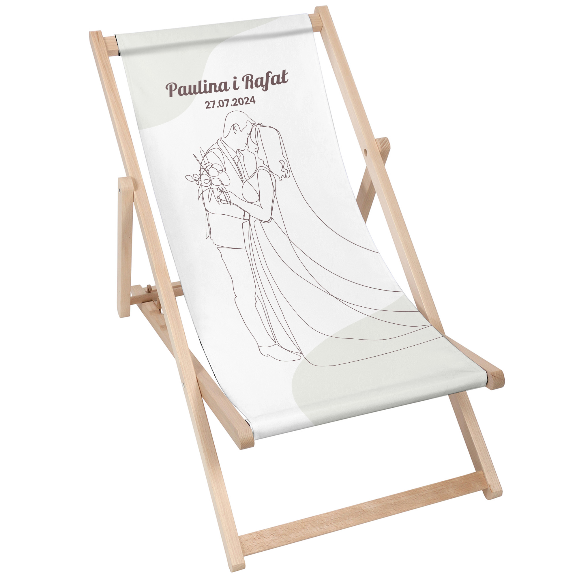 Komplet Leżaków Para Młoda PERSONALIZACJA