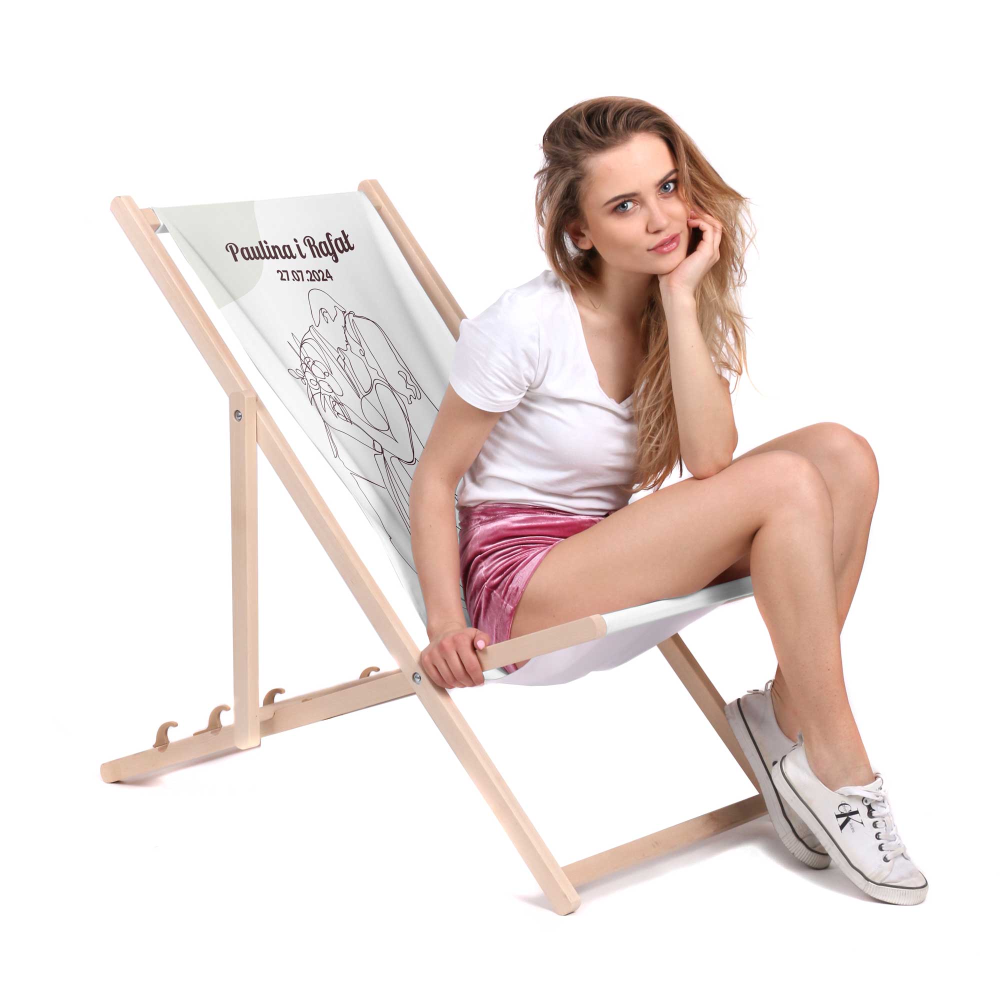 Komplet Leżaków Para Młoda PERSONALIZACJA