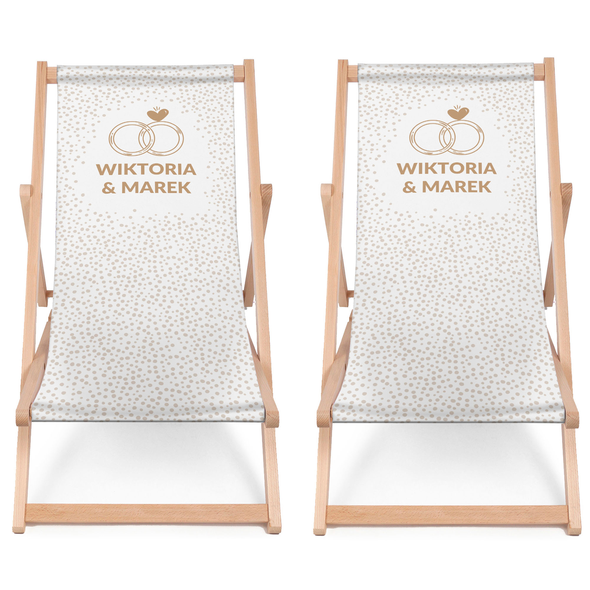 Komplet Leżaków Piękna Para PERSONALIZACJA