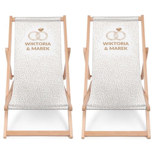 Komplet Leżaków Piękna Para PERSONALIZACJA