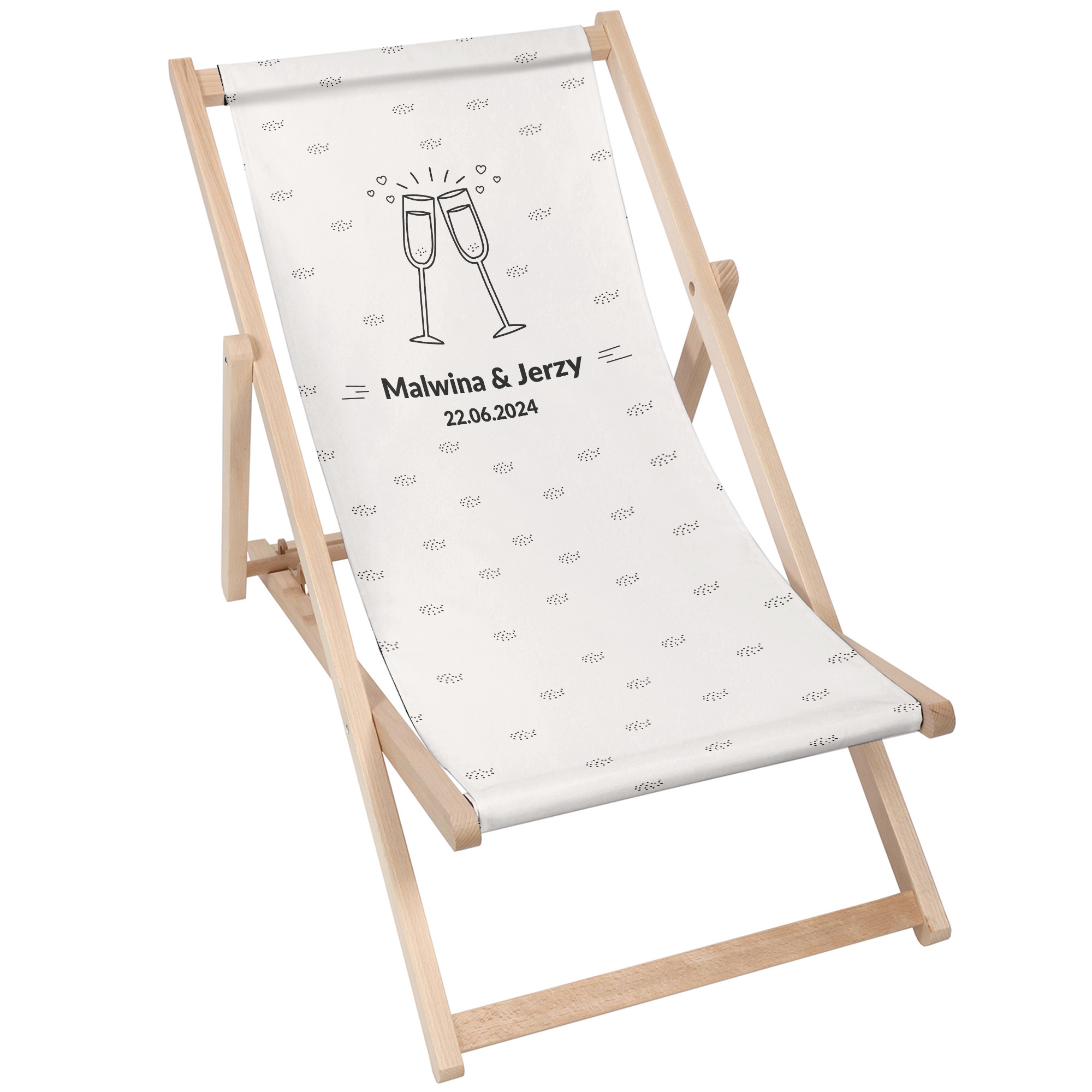 Komplet Leżaków Szampan PERSONALIZACJA