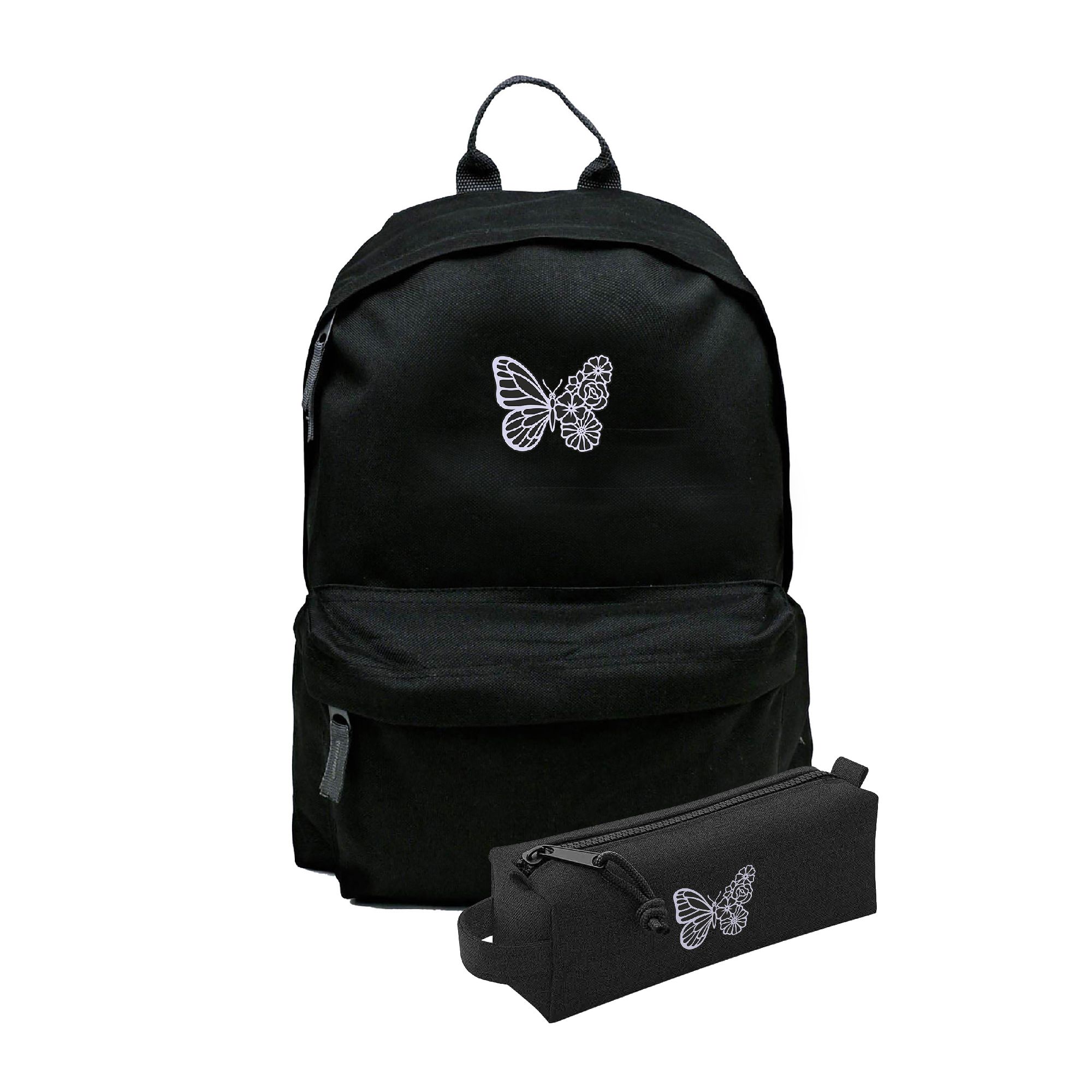 Zestaw Plecak Simple i piórnik Butterfly