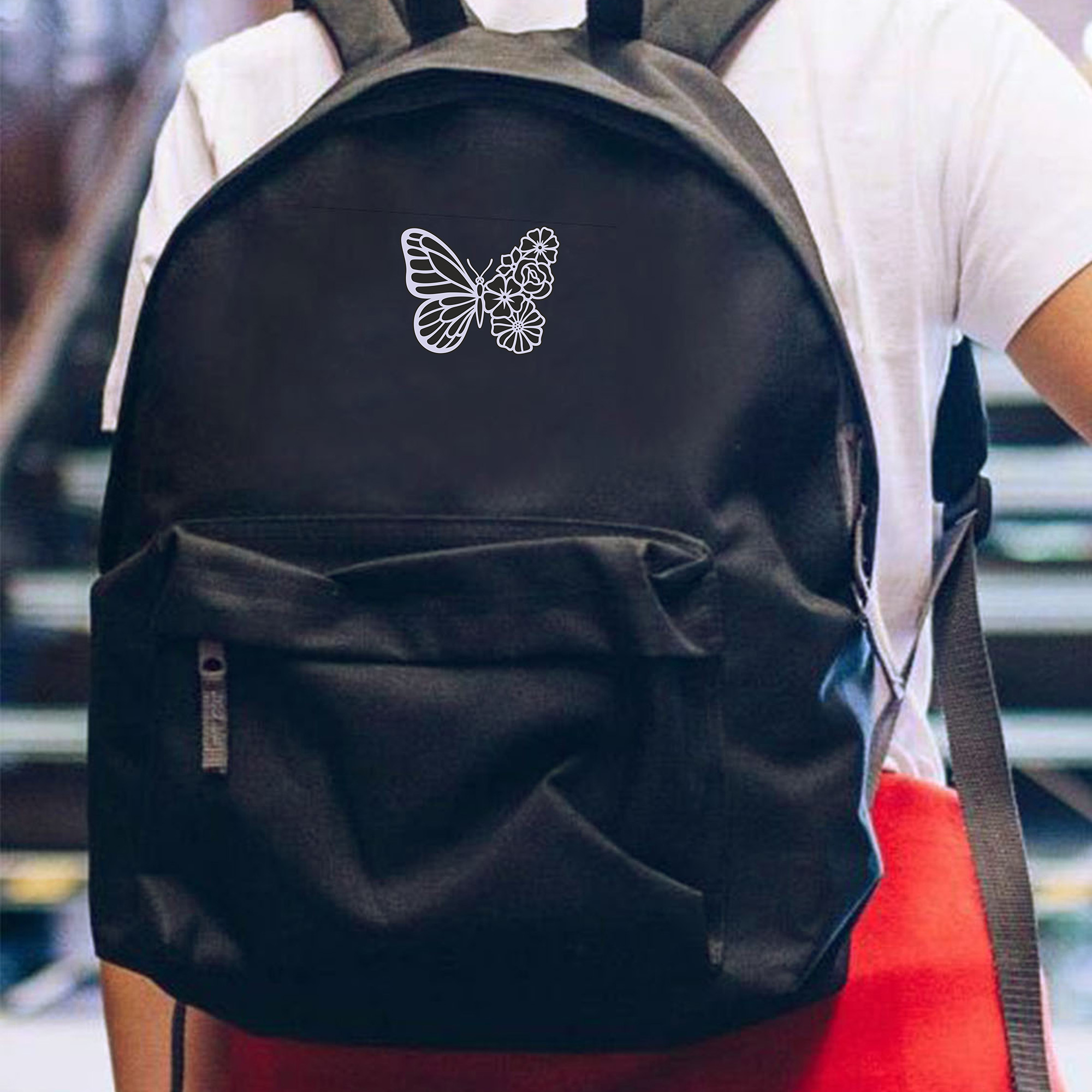 Zestaw Plecak Simple i piórnik Butterfly