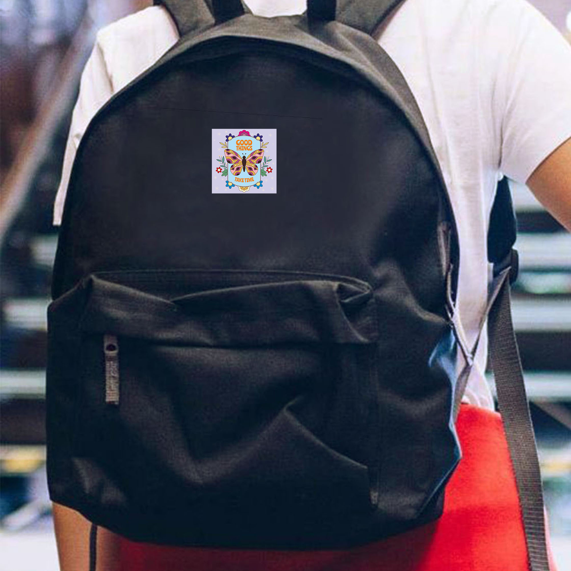 Zestaw Plecak Simple i piórnik Good Thing Take Time