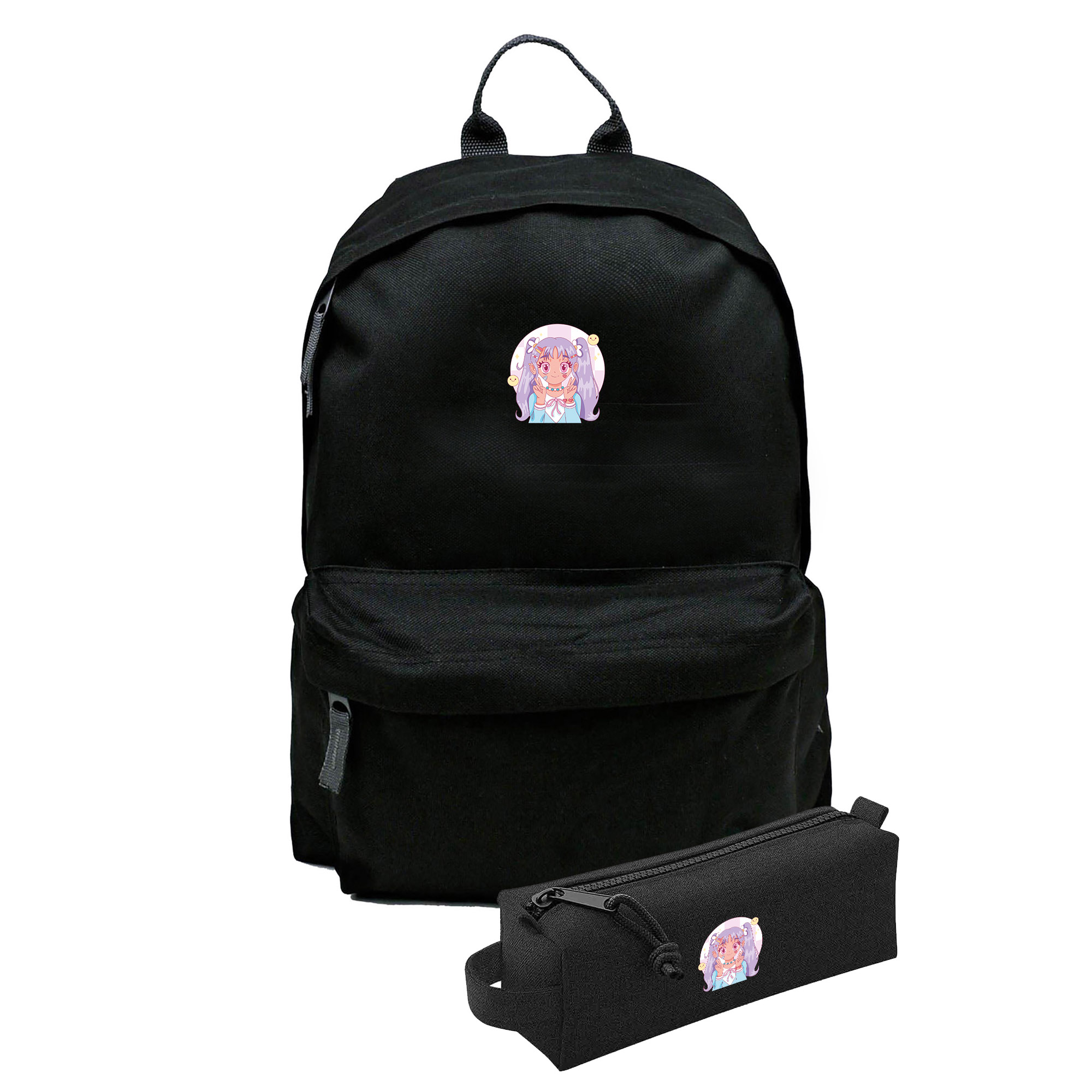 Zestaw Plecak Simple i piórnik Manga Girl