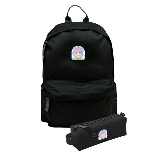 Zestaw Plecak Simple i piórnik Manga Girl Window