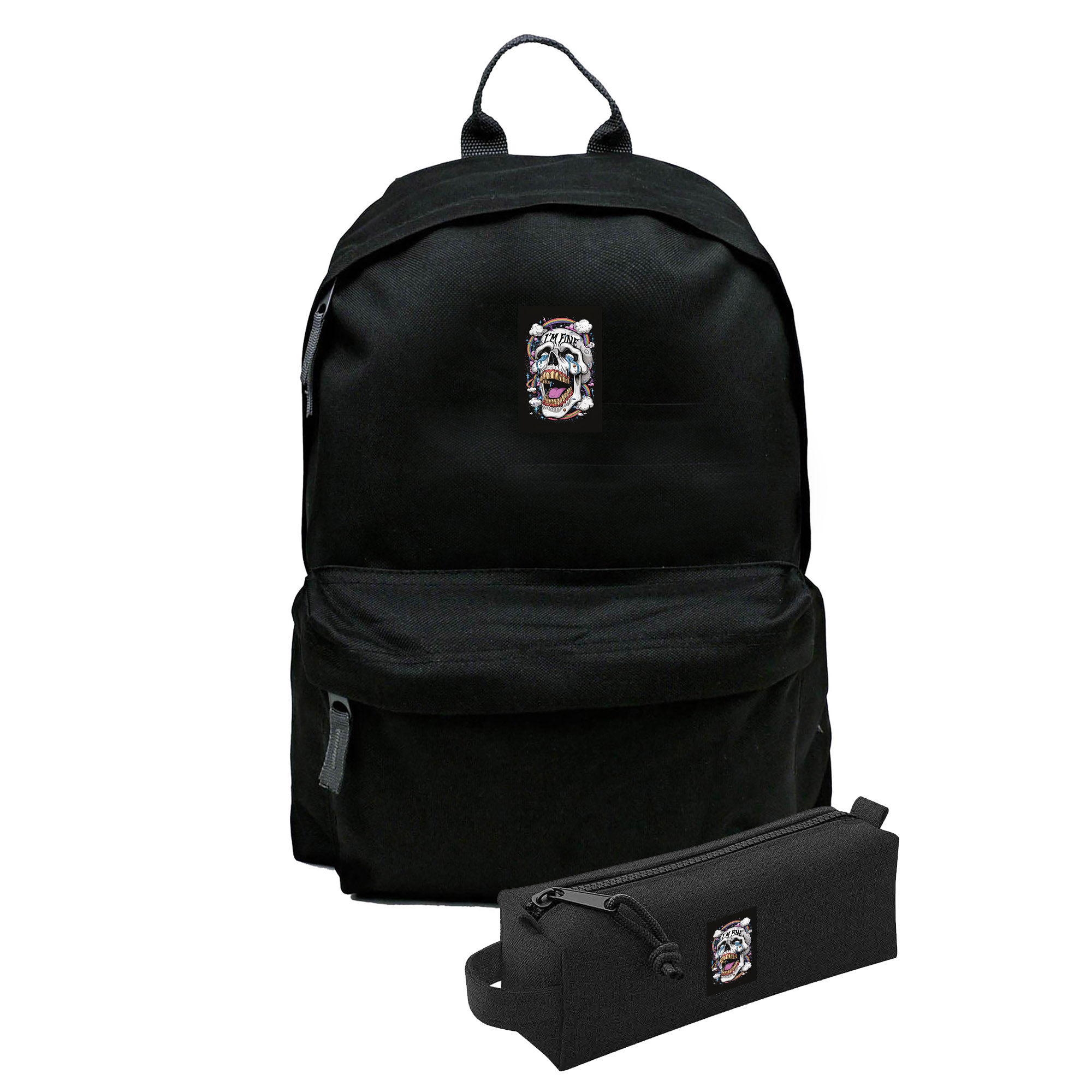 Zestaw Plecak Simple i piórnik I'm Fine