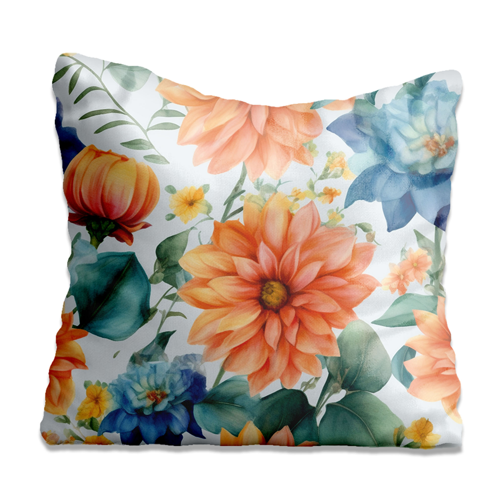 Poduszka Watercolor Flowers Leaves