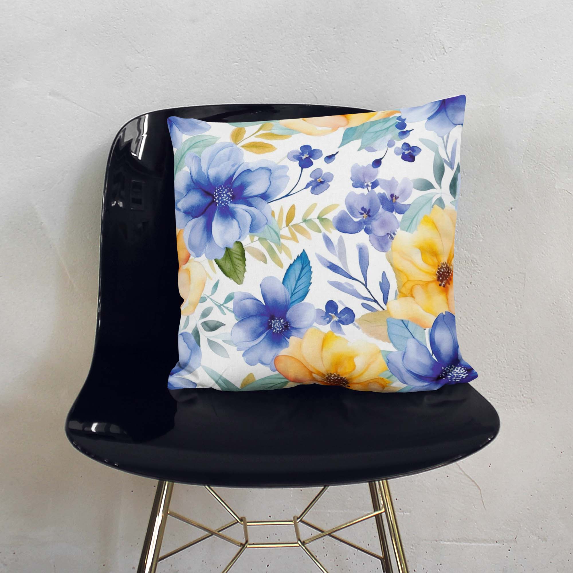 Poduszka Yellow and Blue Flowers