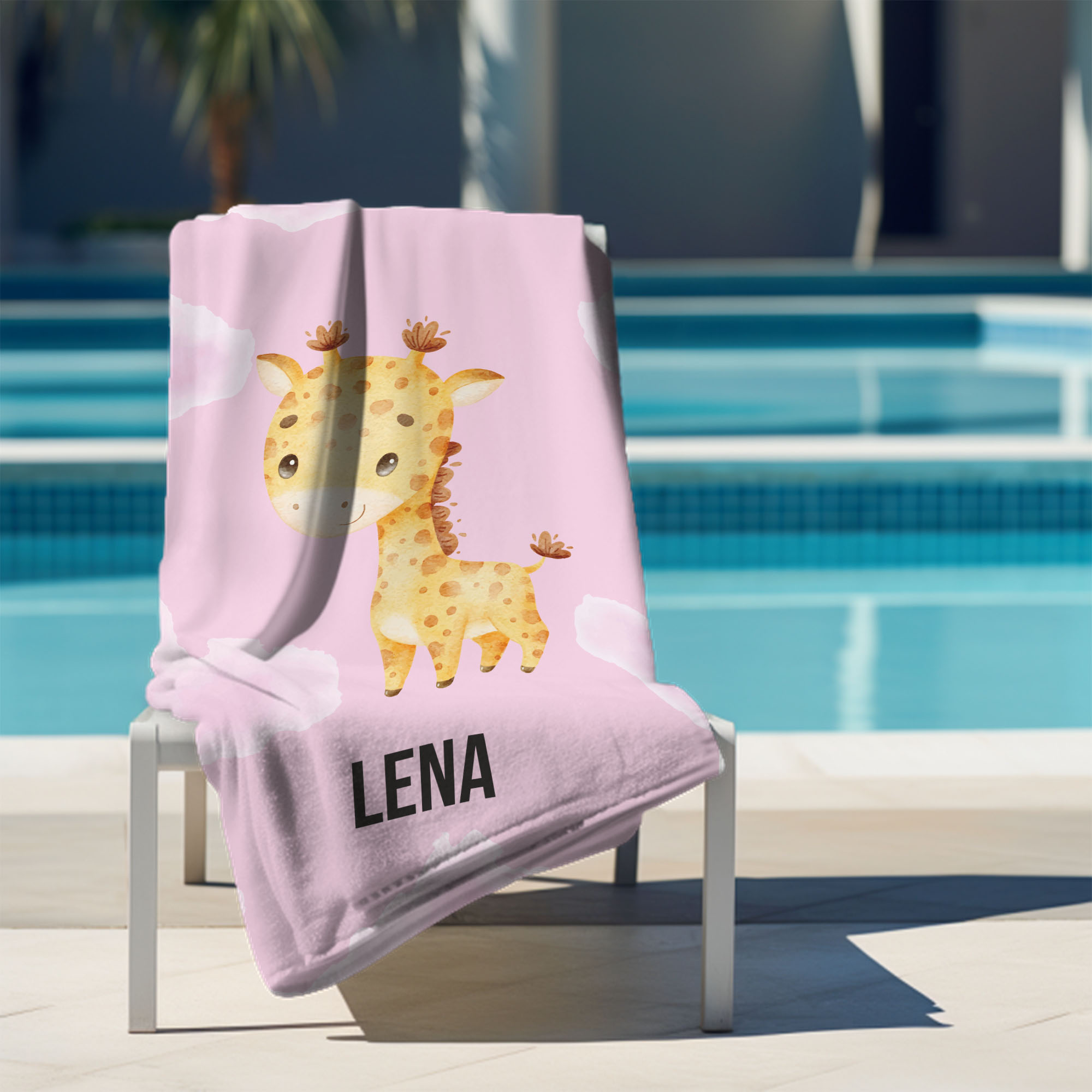 Ręcznik Cute Giraffe PERSONALIZACJA