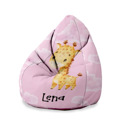 Puf dziecięcy Cute Giraffe PERSONALIZACJA