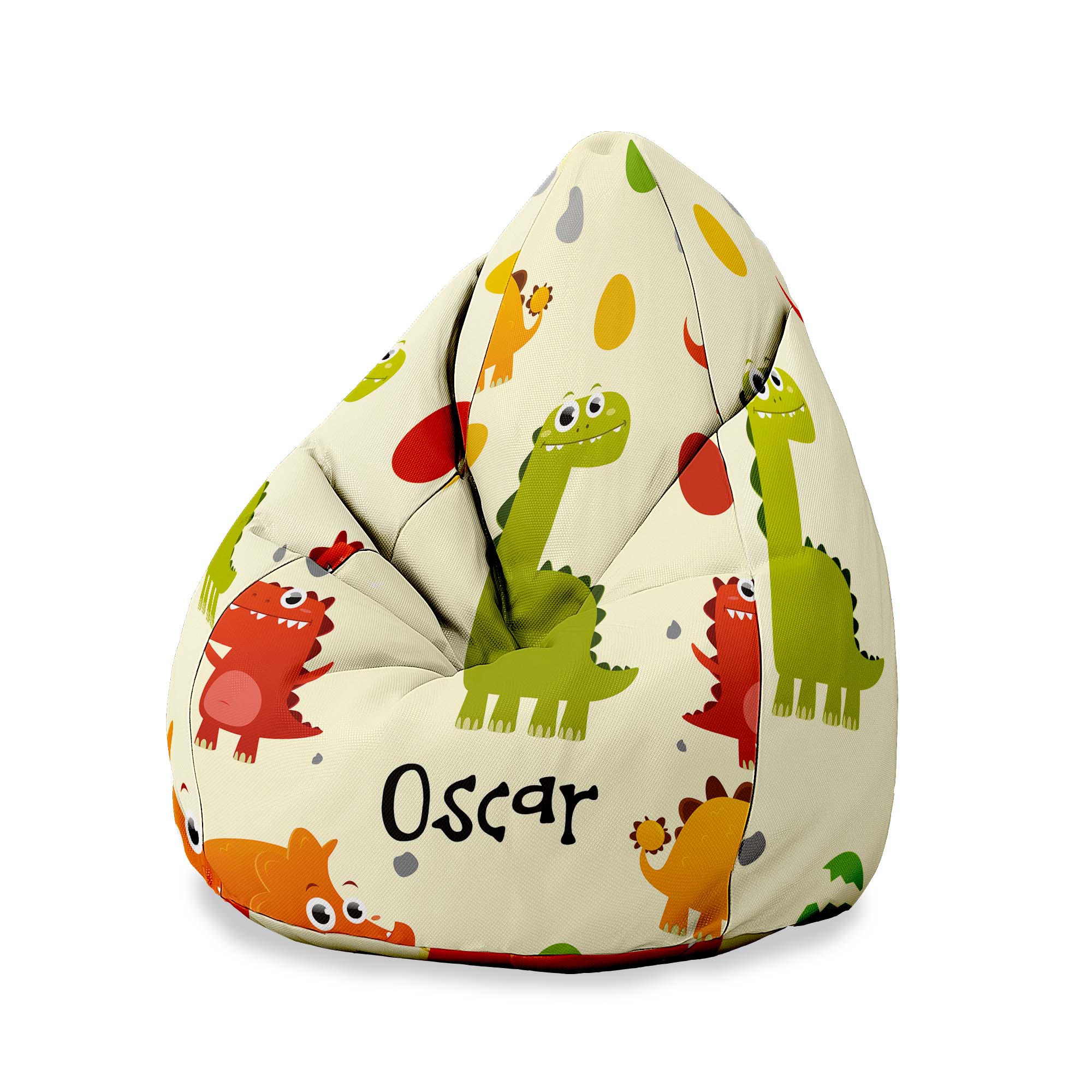 Puf dziecięcy Green Dinosaur PERSONALIZACJA