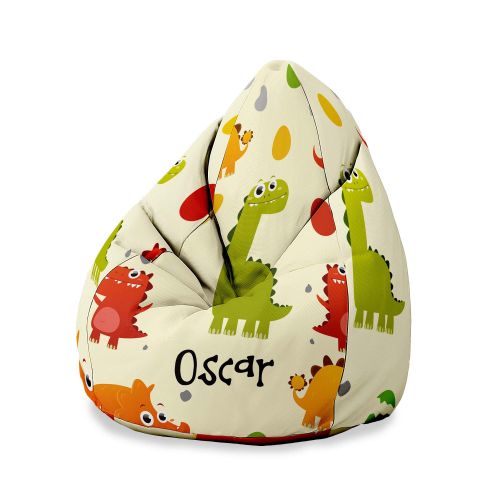 Puf dziecięcy Green Dinosaur PERSONALIZACJA