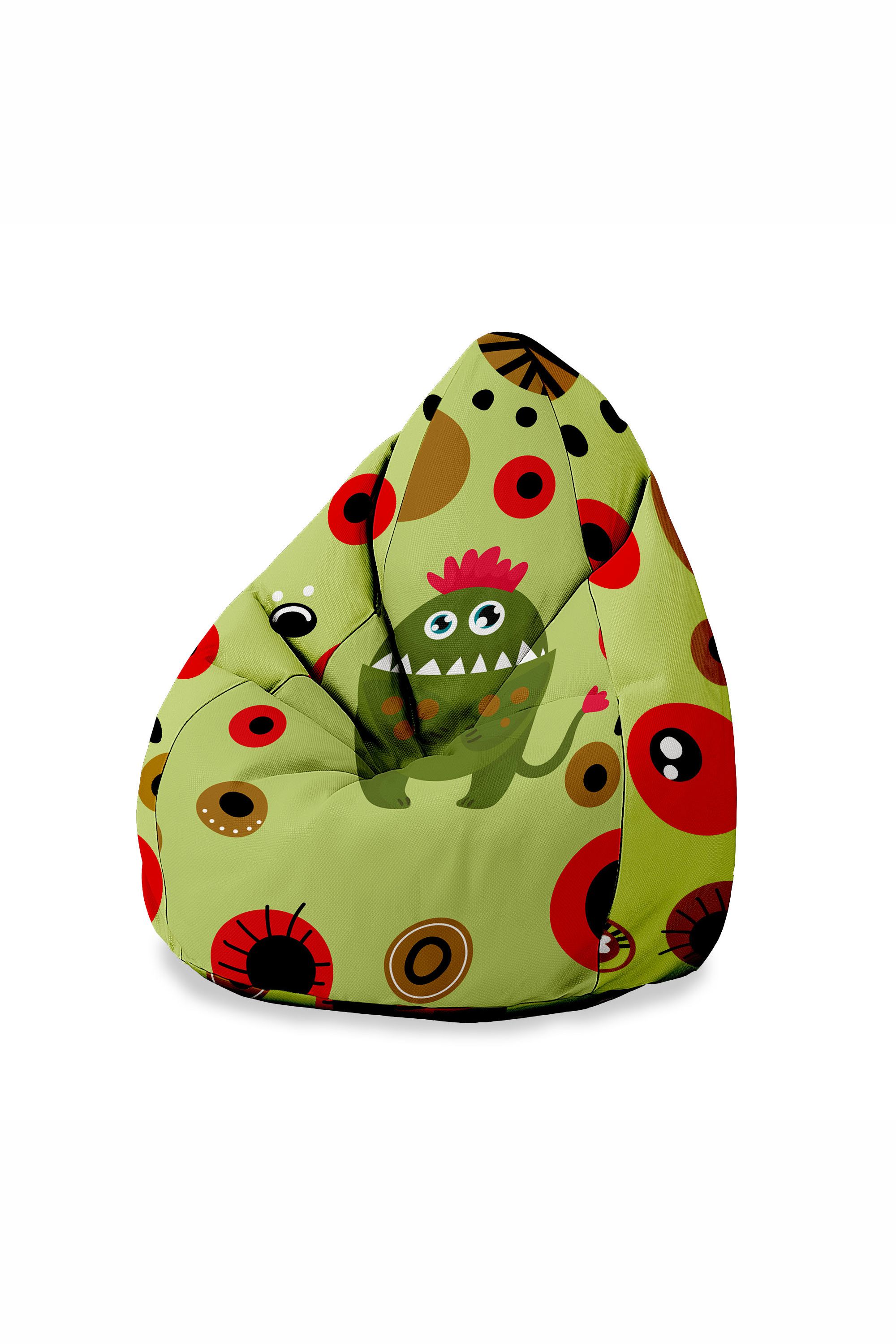 Puf dziecięcy Green Monster PERSONALIZACJA