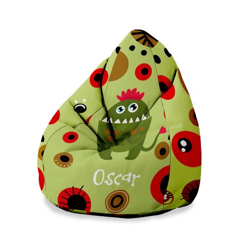 Puf dziecięcy Green Monster PERSONALIZACJA