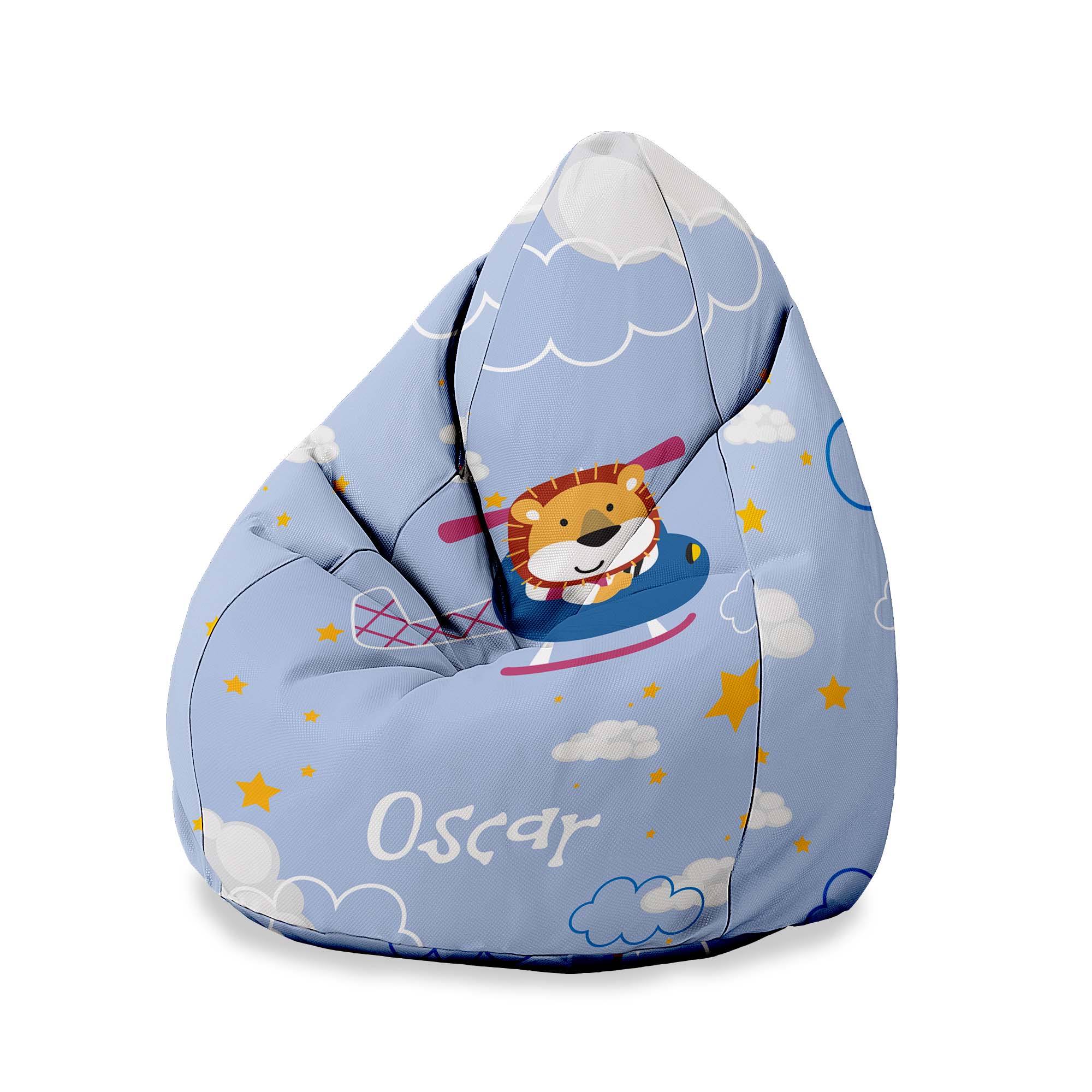 Puf dziecięcy Lion in the Plane PERSONALIZACJA