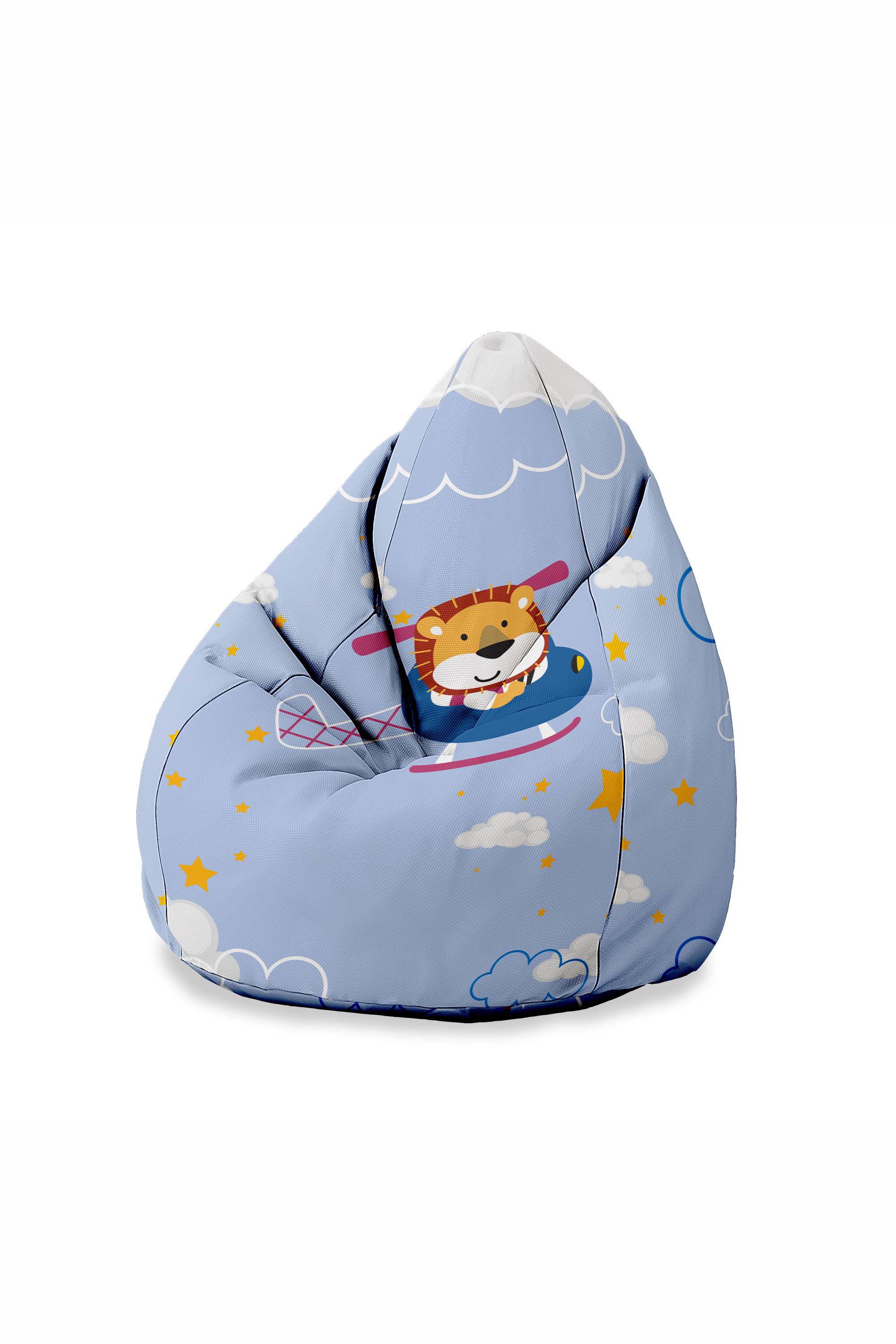 Puf dziecięcy Lion in the Plane PERSONALIZACJA