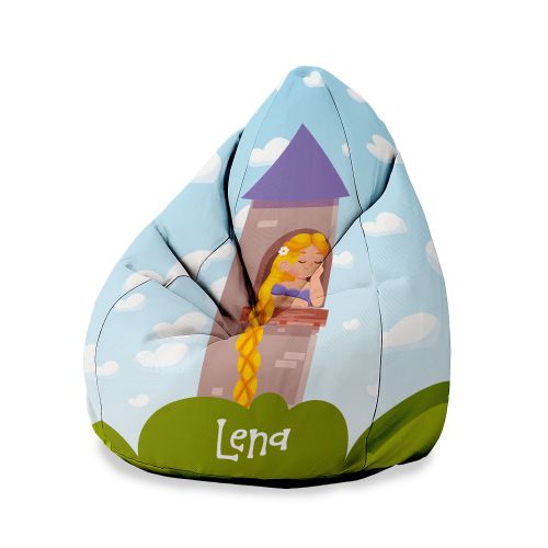 Puf dziecięcy Princess in Tower PERSONALIZACJA