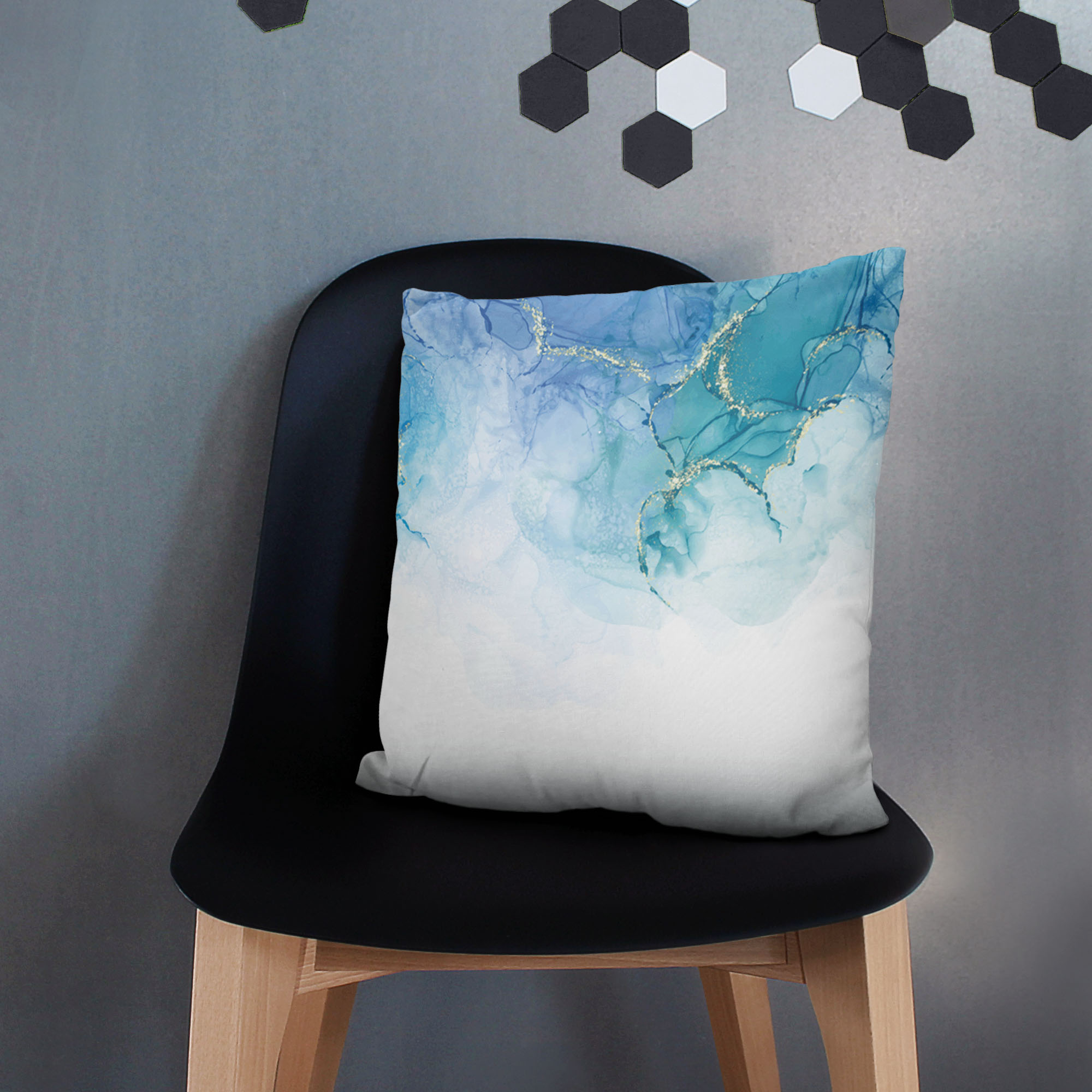 Poduszka Blue Marmur