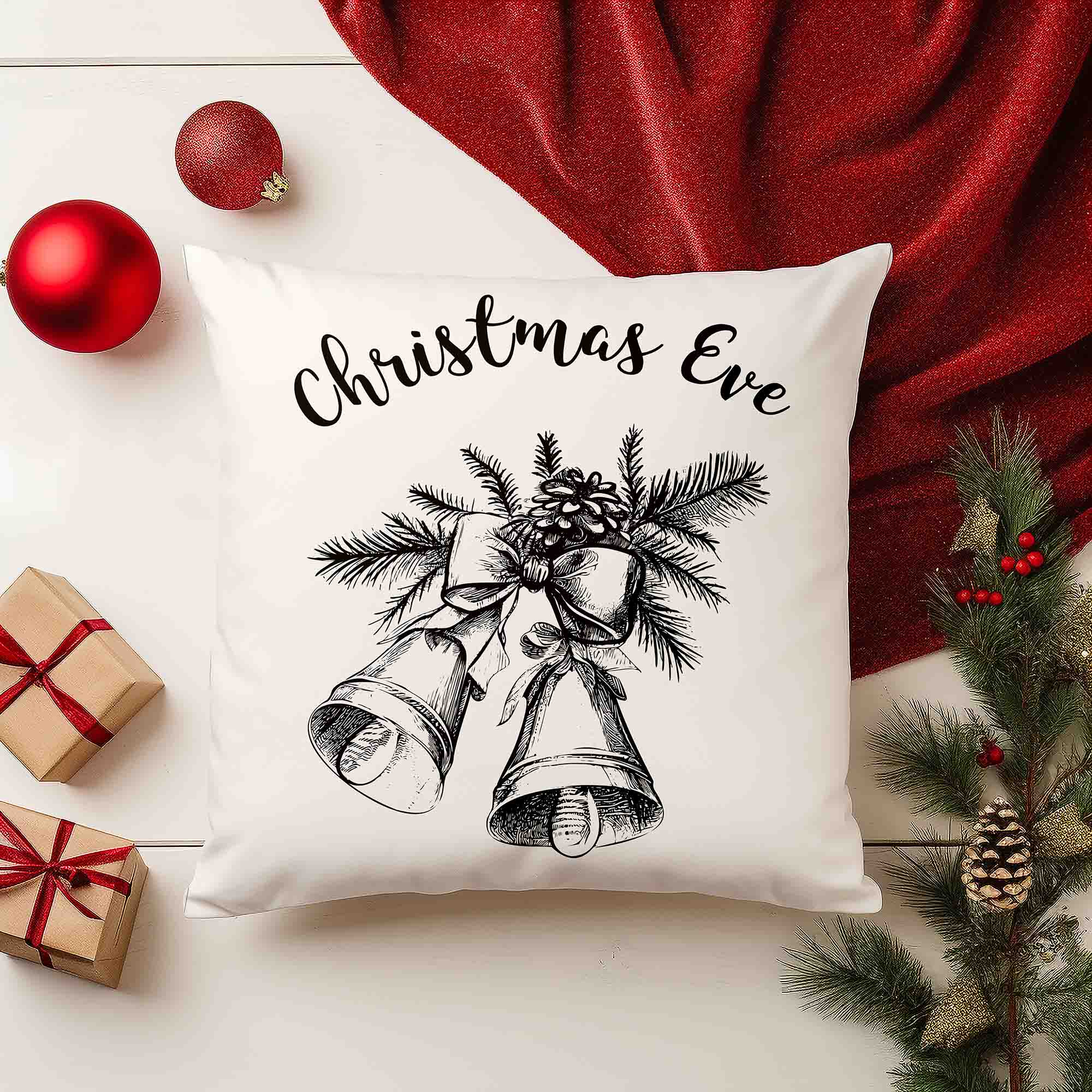 Poduszka Christmas Eve White