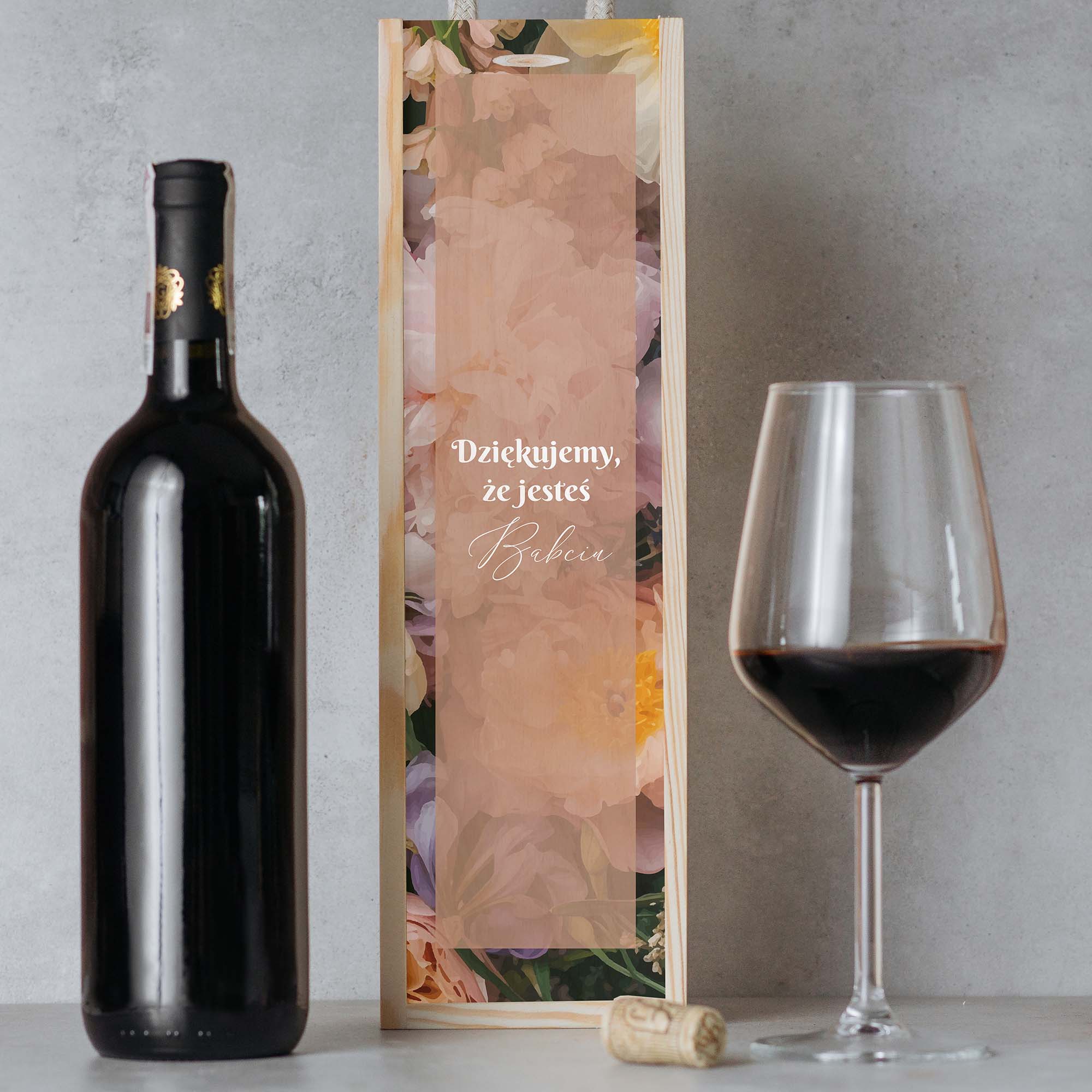 Skrzynka na wino pojedyncza Tajemniczy Ogród Życzeń