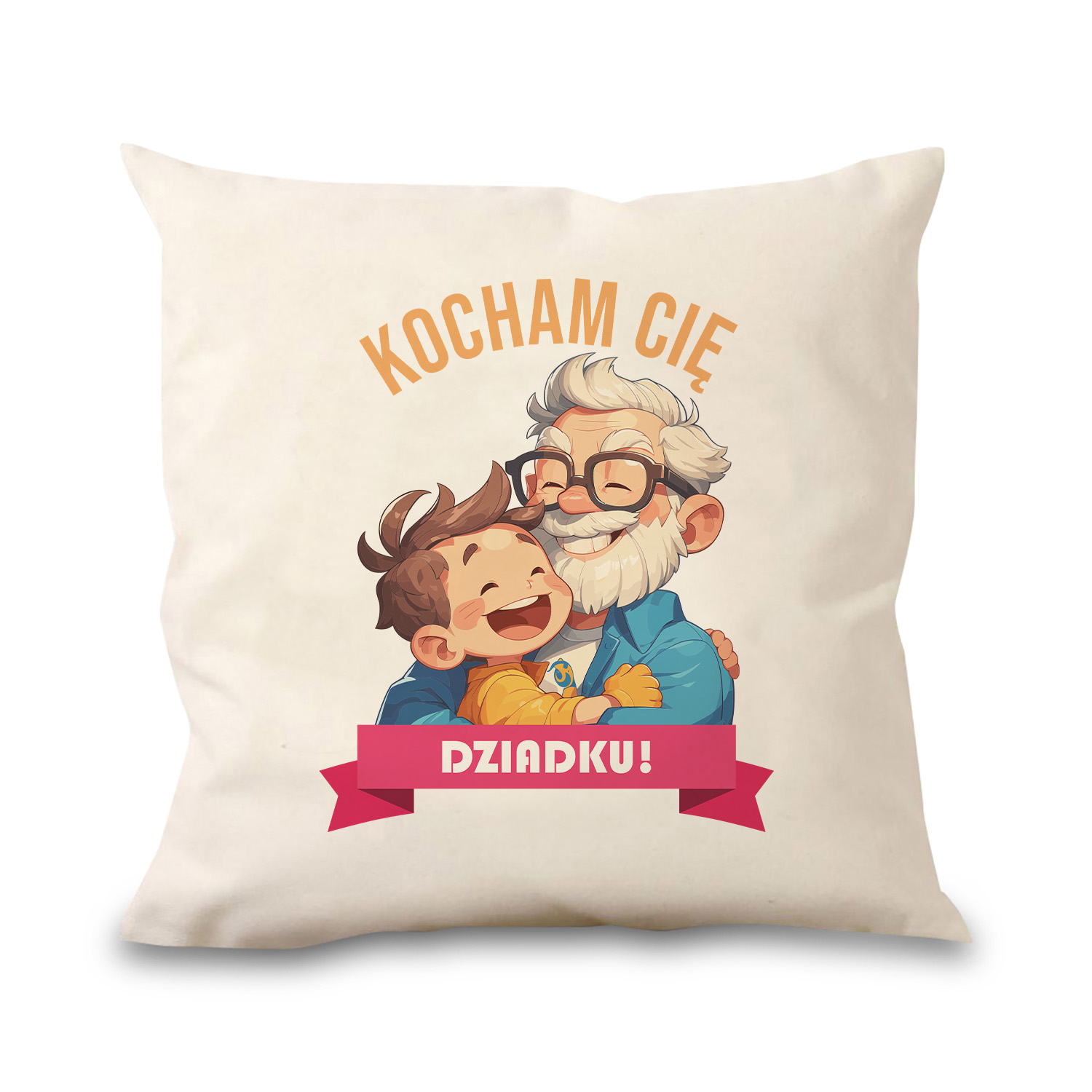 Poduszka bawełniana Canvas Kocham Cię Dziadku
