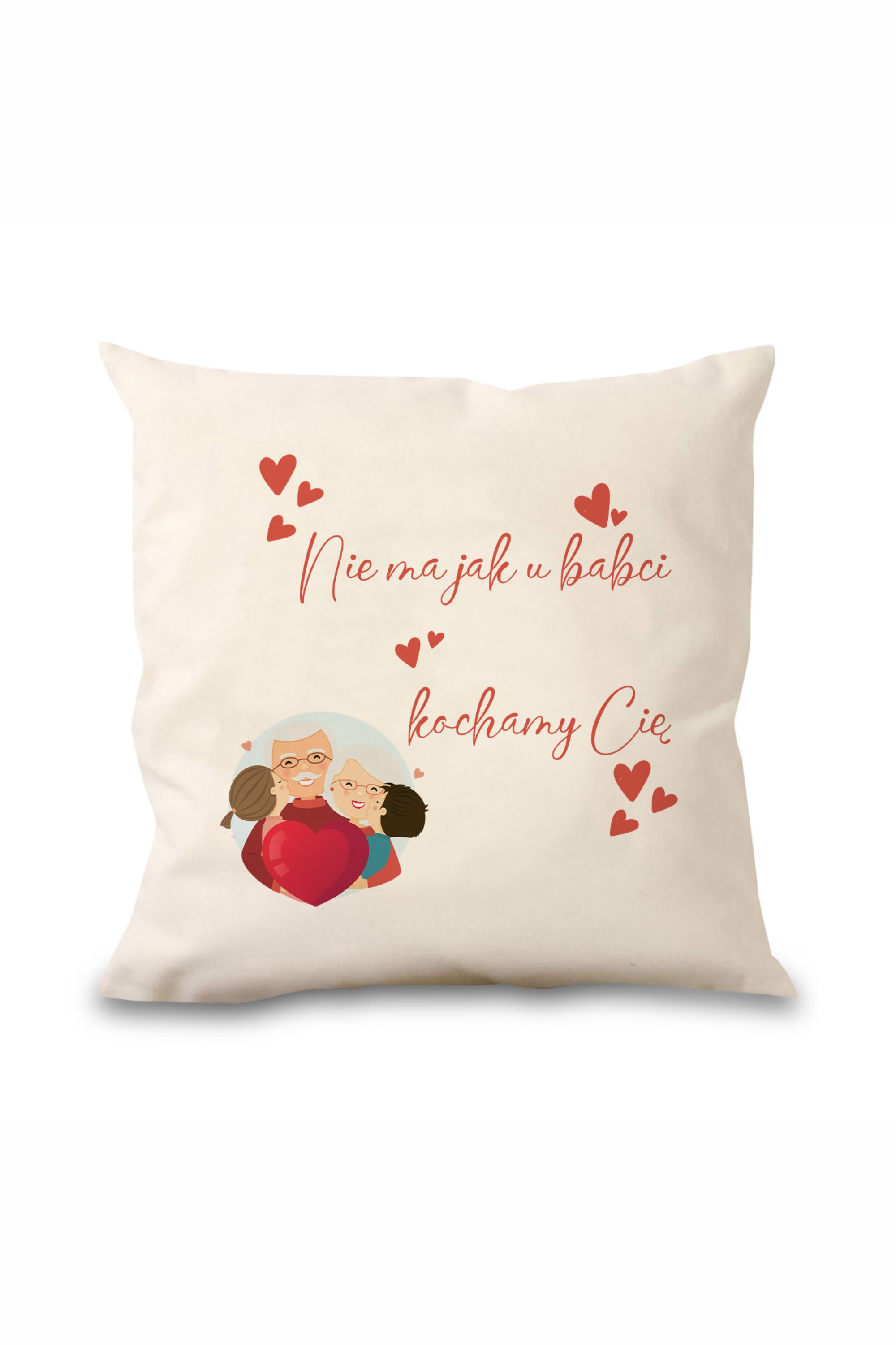 Poduszka bawełniana Canvas Nie ma jak u Babci PERSONALIZACJA