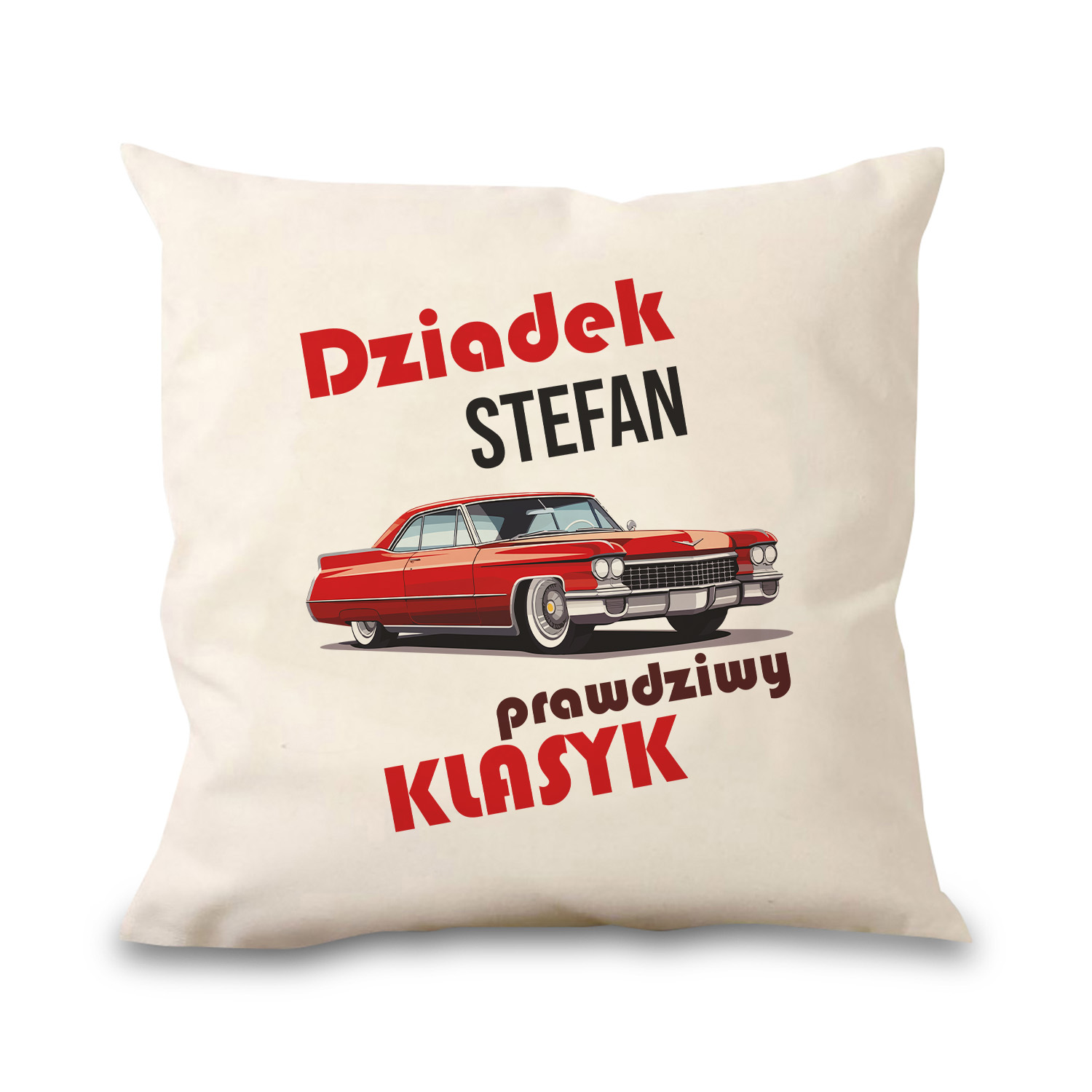 Poduszka bawełniana Canvas Prawdziwy Klasyk PERSONALIZACJA