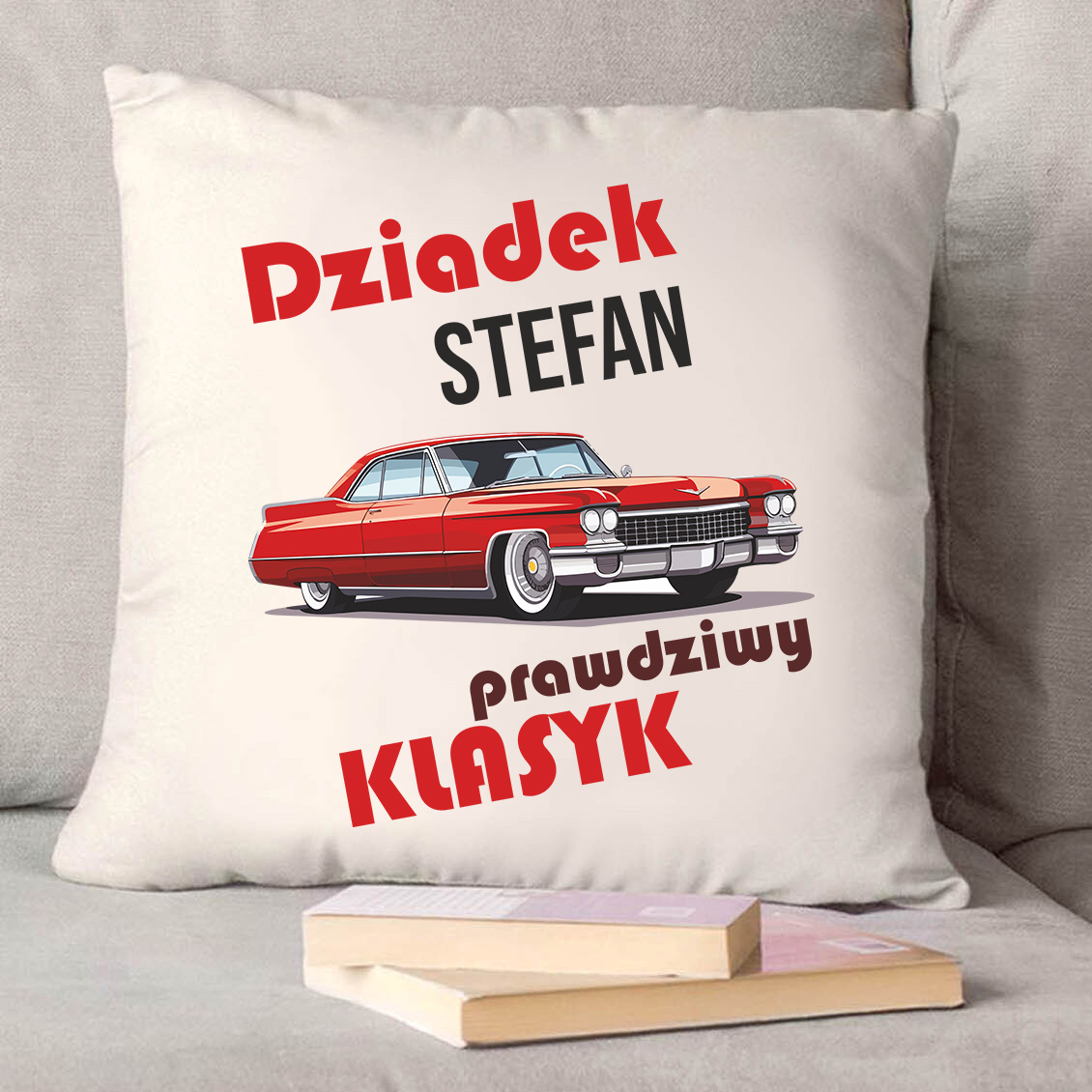 Poduszka bawełniana Canvas Prawdziwy Klasyk PERSONALIZACJA