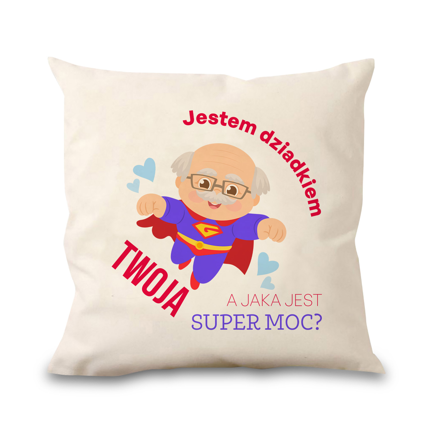 Poduszka bawełniana Canvas Supermoc Dziadka