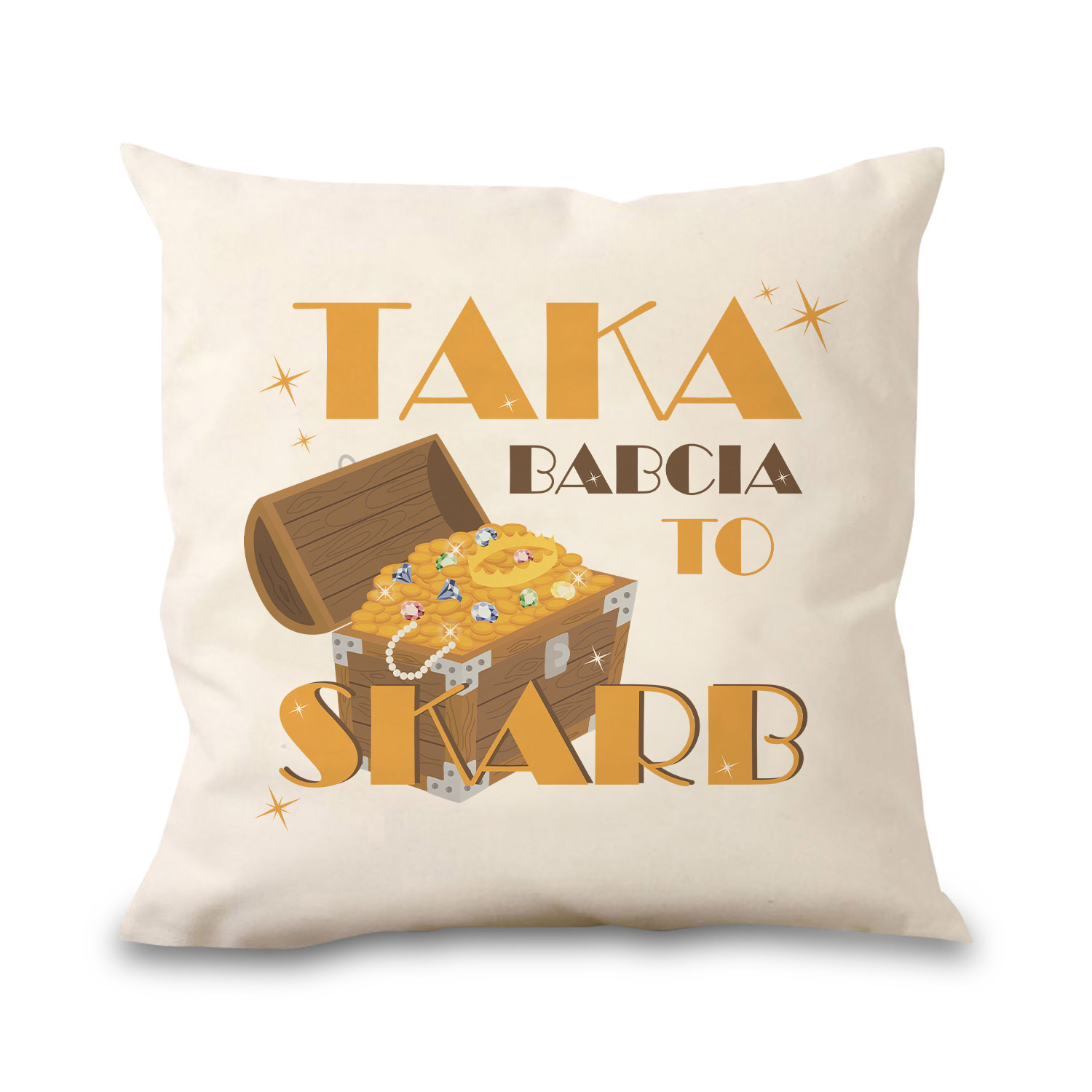 Poduszka bawełniana Canvas Taka Babcia to Skarb
