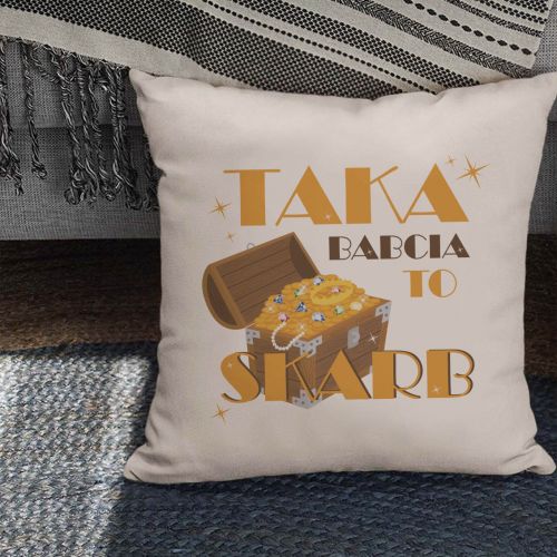 Poduszka bawełniana Canvas Taka Babcia to Skarb