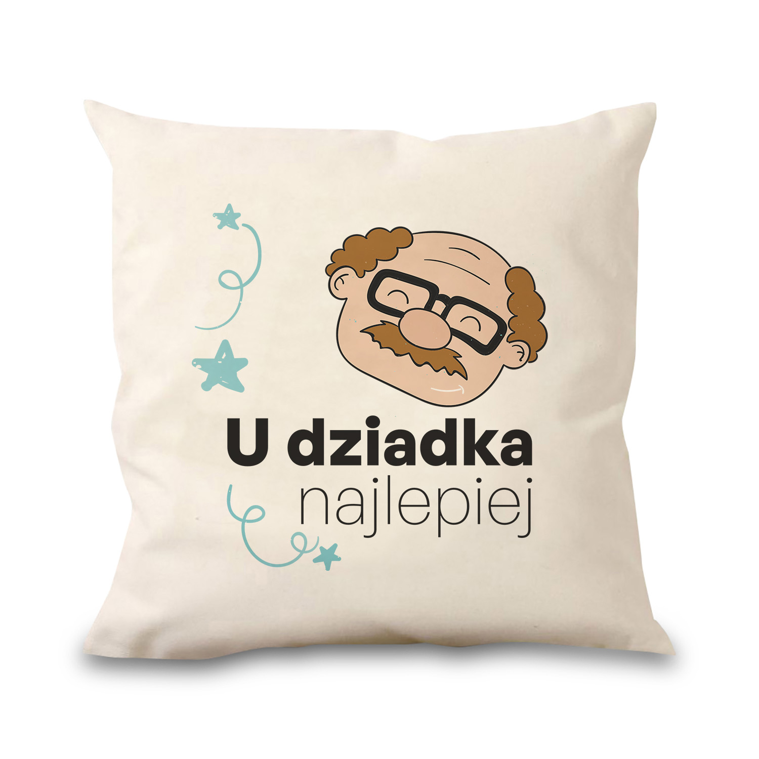 Poduszka bawełniana Canvas U Dziadka Najlepiej