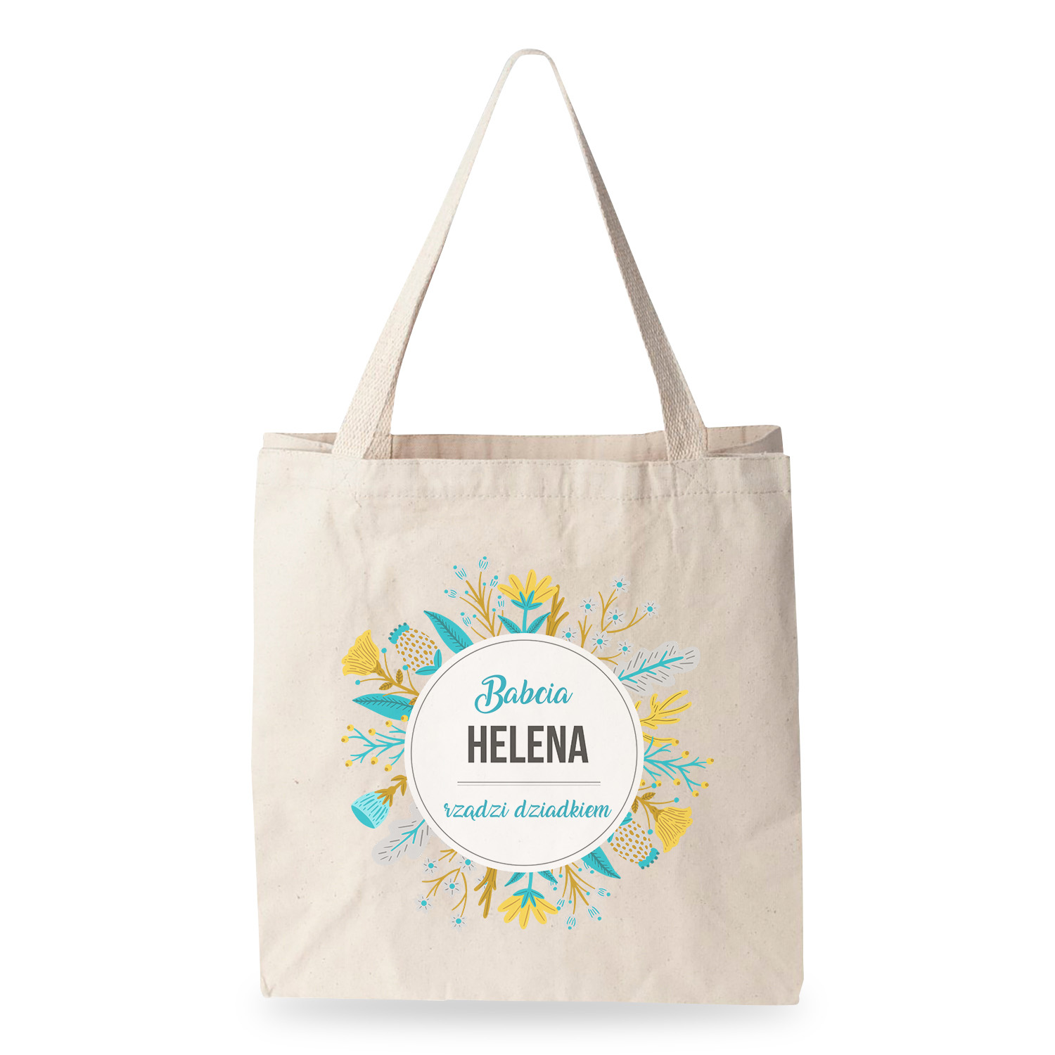 Torba Bawełniana Babcia rządzi Dziadkiem PERSONALIZACJA