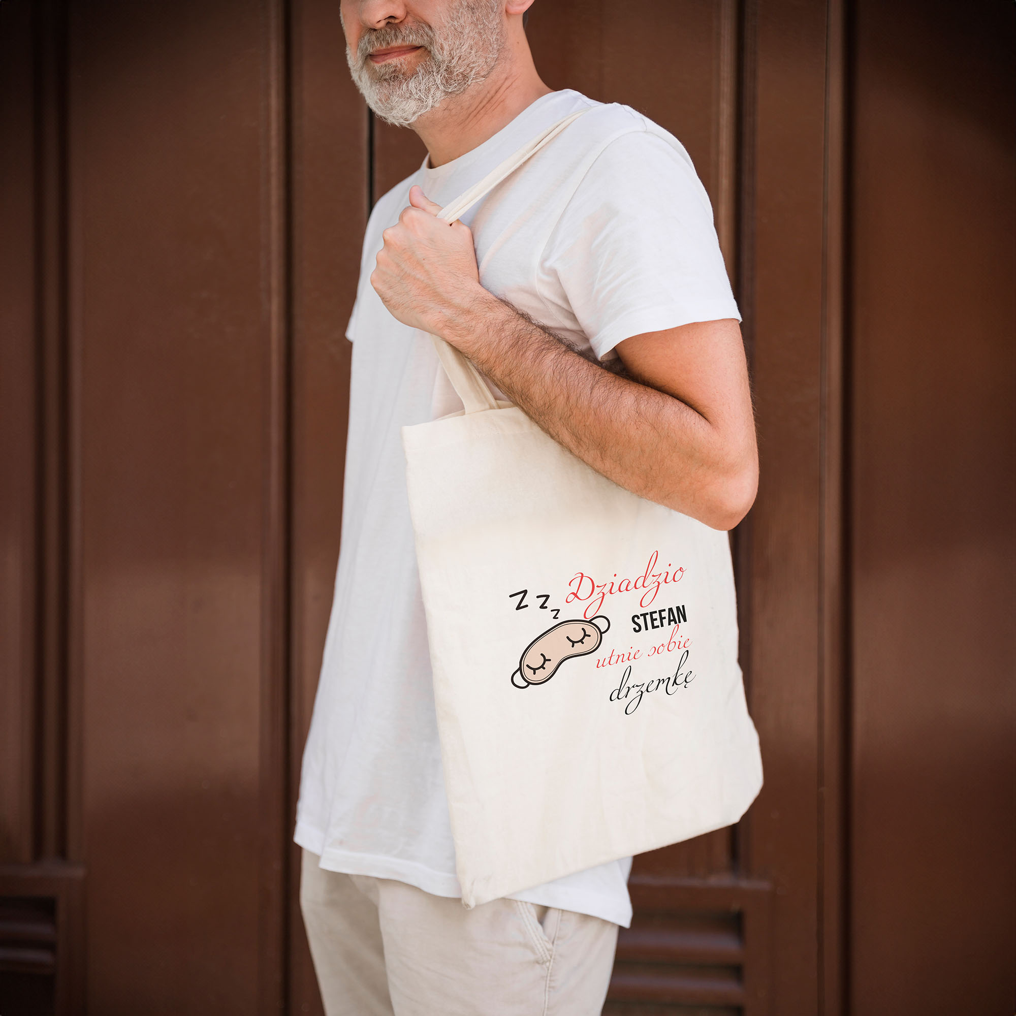 Torba Eko Śpiący Dziadek PERSONALIZACJA