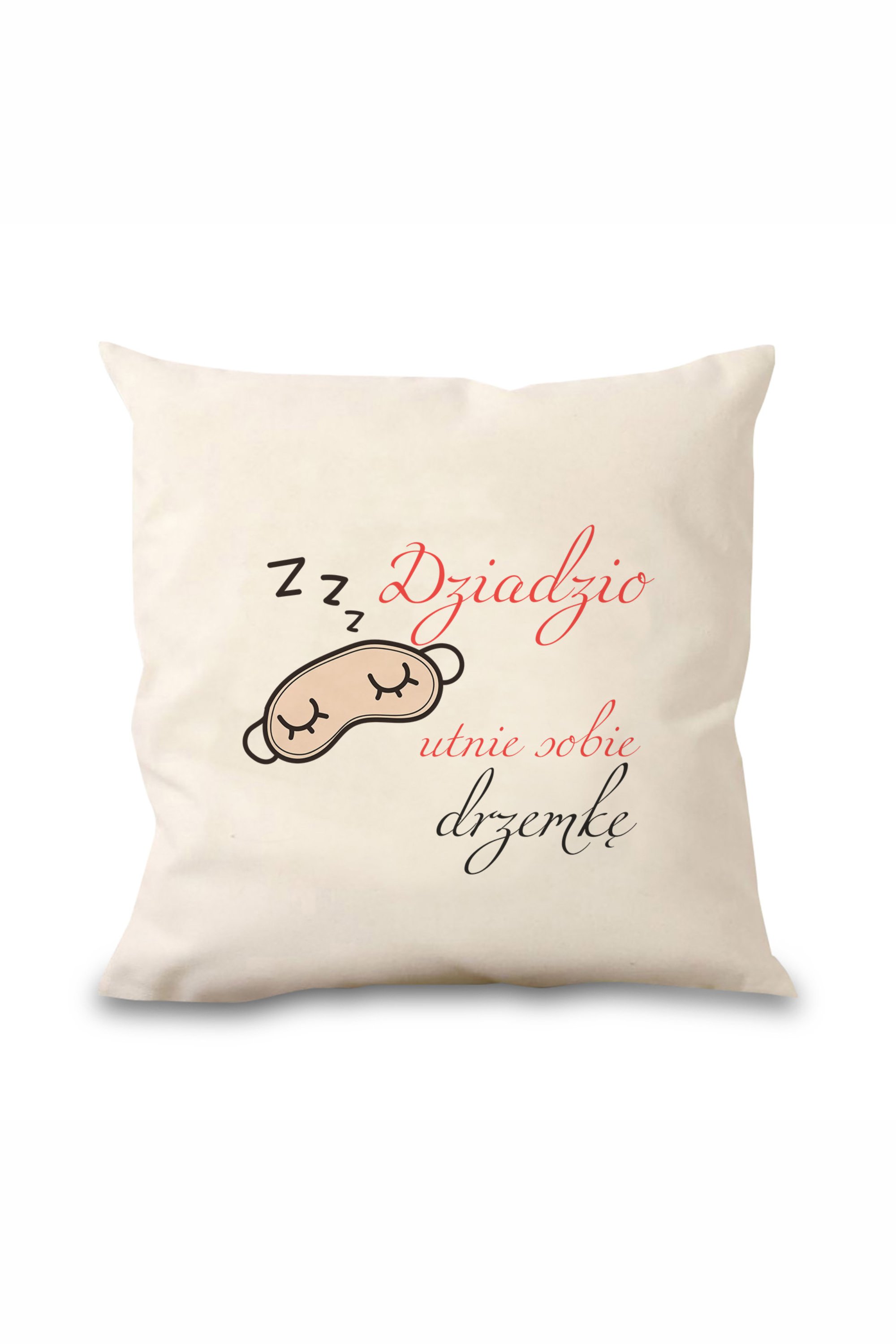 Poduszka bawełniana Canvas Śpiący Dziadek PERSONALIZACJA