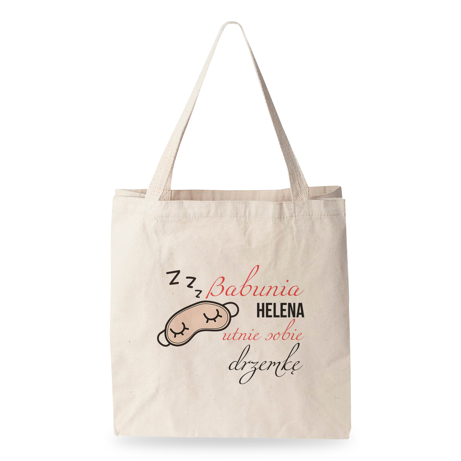 Torba Bawełniana Śpiąca Babcia PERSONALIZACJA